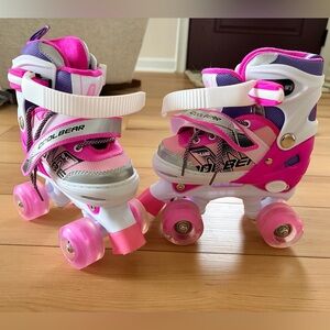 Coolbear Pink and White Roller Skates